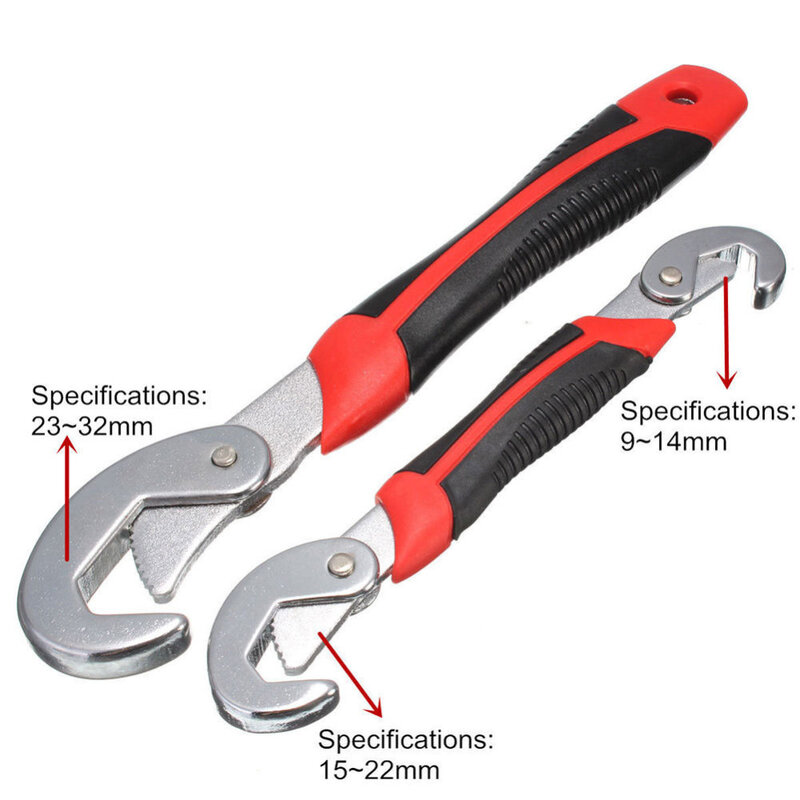 Hot Sale 2pcs 9-32MM Multi-Function Spanner Universal Adjustable Snap& Grip Wrench Set For Nuts and Bolts of All Shapes