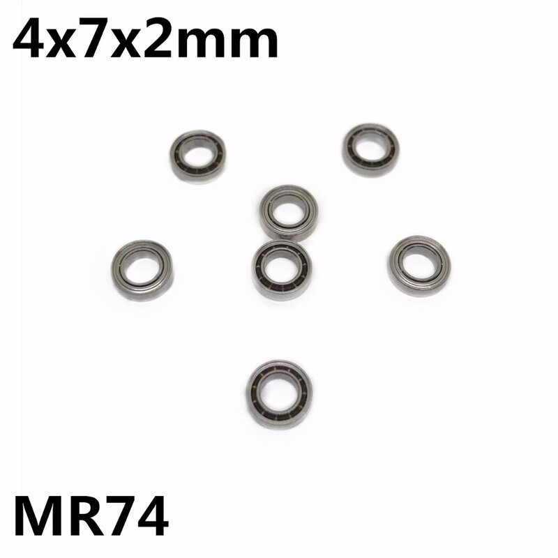 50Pcs MR74 open 4x7x2 mm Deep groove ball bearing Miniature bearing High qualit