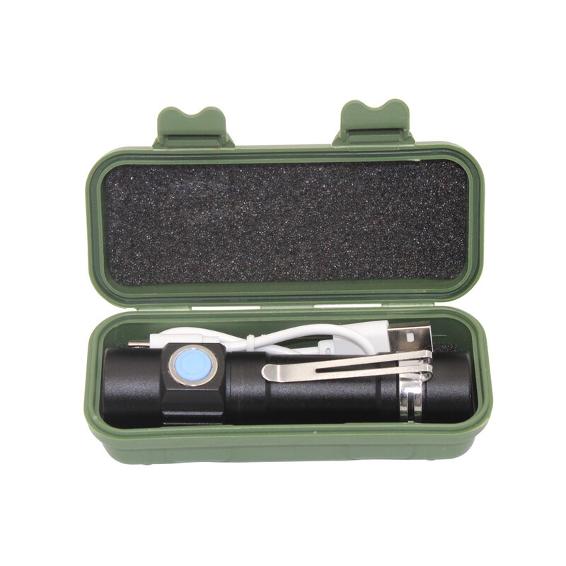 USB Di Động Sạc Đèn Pin Mini Đèn Pin T6 LED 3 Chế Độ Tiện Dụng Đèn Lanterna Đèn Pin 18650 Pin Dành Cho Cắm Trại Ngoài Trời