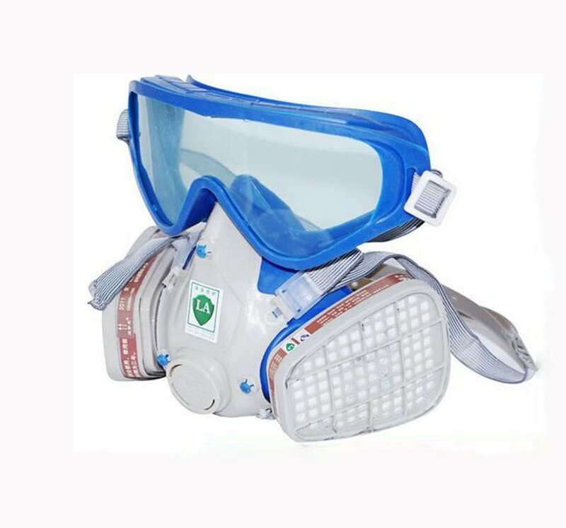 Verniciatura a spruzzo 6200 maschera antigas occhiali di sicurezza respiratore chimico antipolvere occhialini militari carbone attivo fuga respirazione