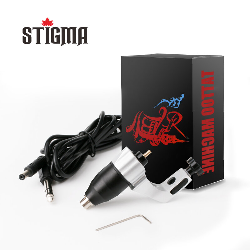 スティグマ-高品質のロータリータトゥーマシン,調整可能なストローク,プロの黒い銃のダイレクトドライブ,m635