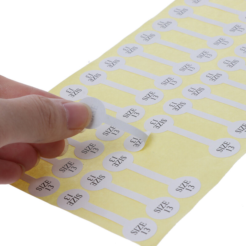 100Pcs Weiß Papier Schmuck Aufkleber Ring Größe Tag Etiketten Schmuck Display Karten