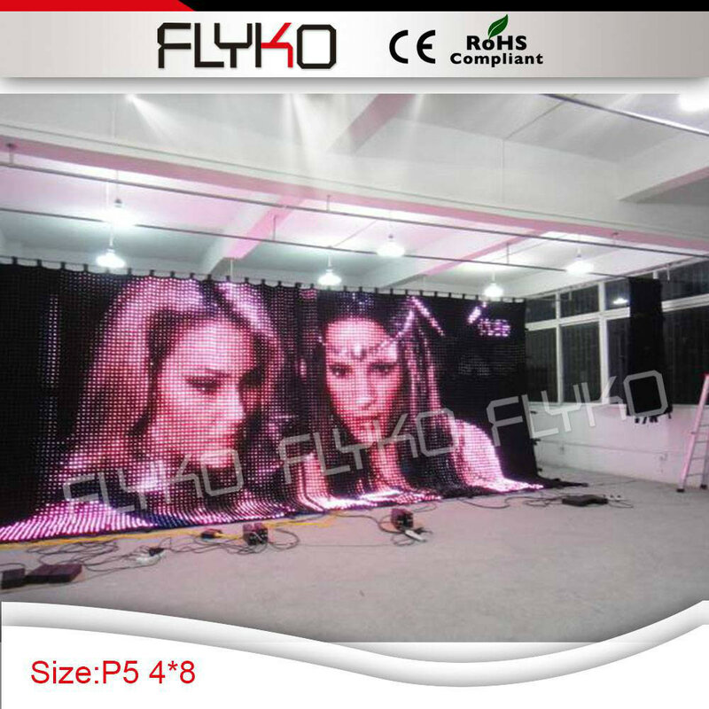 4x8m Free shipping led dot matrix pixel light video curtain