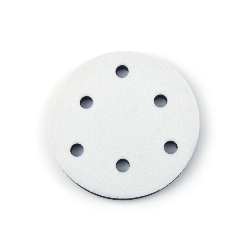 Soft Sponge Pad 2Pcs 5 Inch 125mm 6-Hole Interface Pad for Sanding Pads and Hook & Loop Sanding Discs Polishing Pad Protection