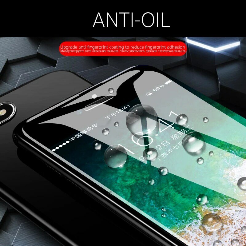 10D de vidrio templado para iphone 6 6 S 6 6 S 7 7 plus cristal Protector de pantalla completa de la cubierta de película protectora en para iphone XS Max X XR teléfono