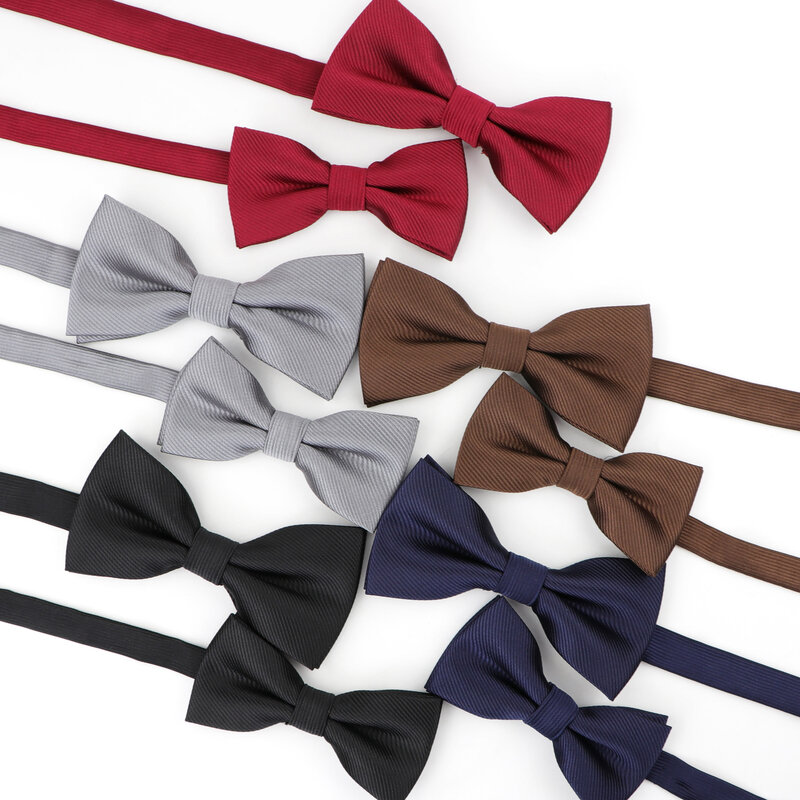 Solid Parent-Child Party Bowtie Set Design Cute Classic Baby Kid Butterfly Satin Men's Classical Fashion Bowties