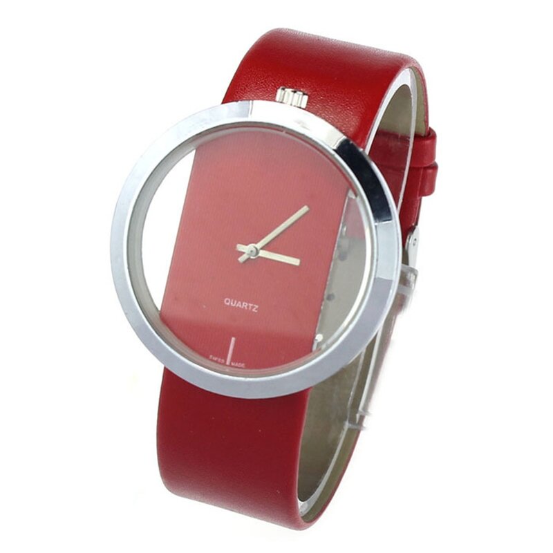 Часы Для женщин Часы прозрачным циферблатом U Палочки краткие спортивные часы Reloj Pulsera Mujer наручные Часы для Для женщин женские часы