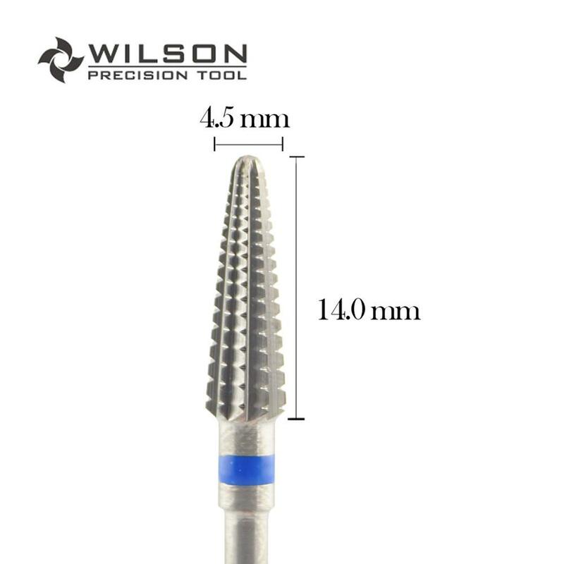 Wilson borda reta com corte espiral-padrão (5001202) carboneto broca de unhas bittools/pregos/uñas accesorios y herramientas