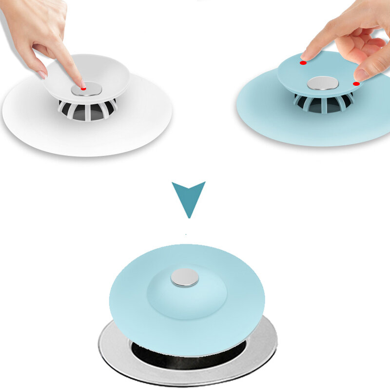 Gummi Kreis Silikon Sink Sieb Filter Wasser Stopper Bodenablauf Haar Badewanne Stecker Bad Küche Nette Deodorant Stopper