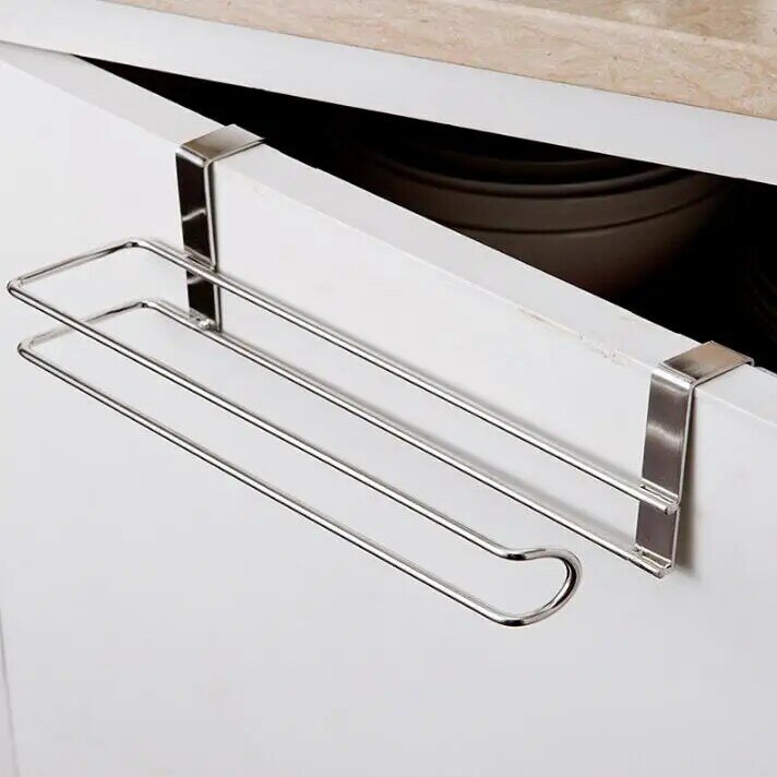 2019 nouveau haute qualité maison rouleau toilette sous support Rack en acier inoxydable serviette en acier armoire cuisine stockage accessoires