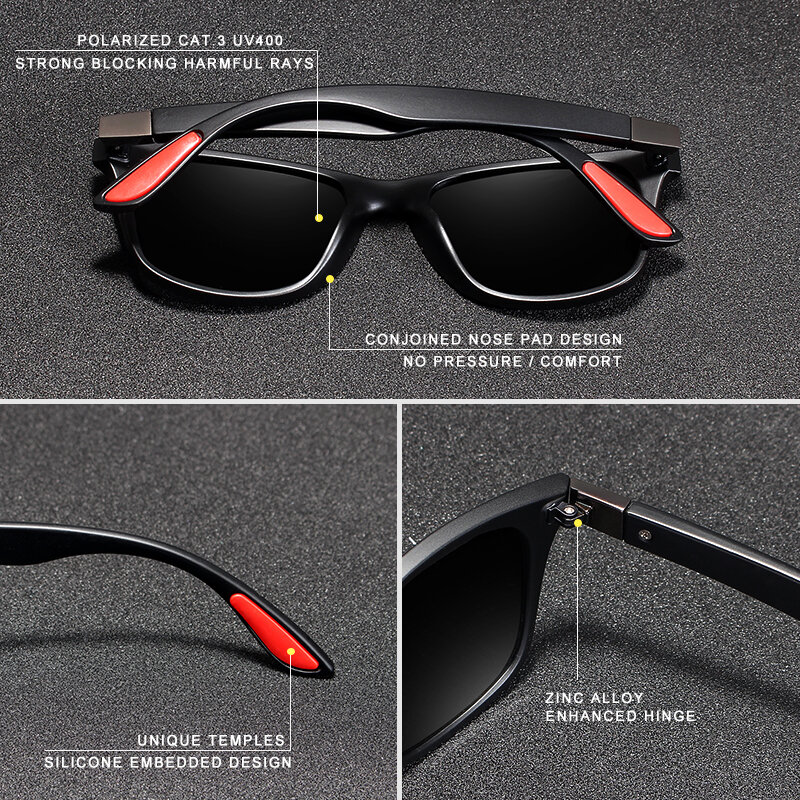 KINGSEVEN-Gafas De Sol polarizadas clásicas para hombre y mujer, lentes De Sol polarizadas con montura cuadrada para conducir, UV400