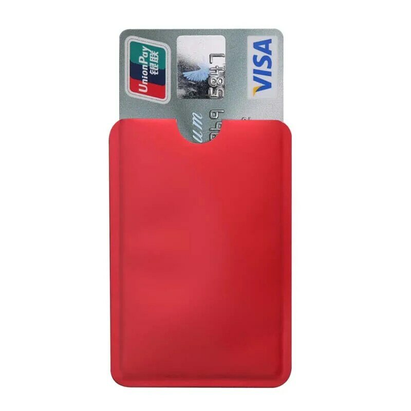 안티 Rfid 지갑 차단 리더 잠금 은행 카드 홀더 Id 은행 카드 케이스 보호 금속 신용 NFC 홀더 알루미늄 6.3*9cm