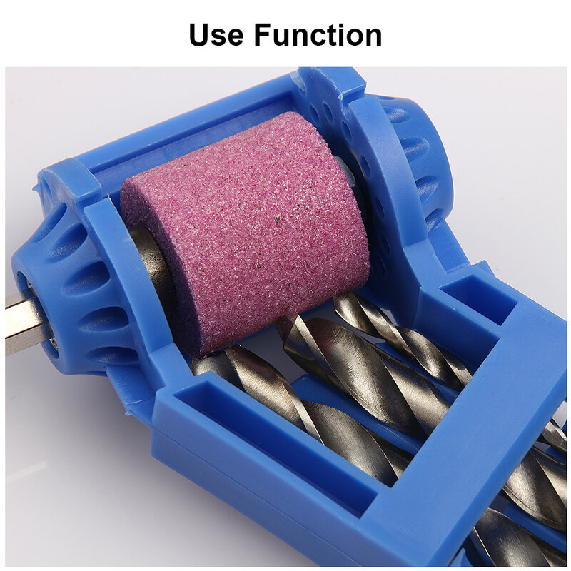 JelBo 2-12,5mm portátil afilador de brocas para taladro corindón muela para amoladora herramientas para taladro Sacapuntas de herramienta de poder de naranja/azul