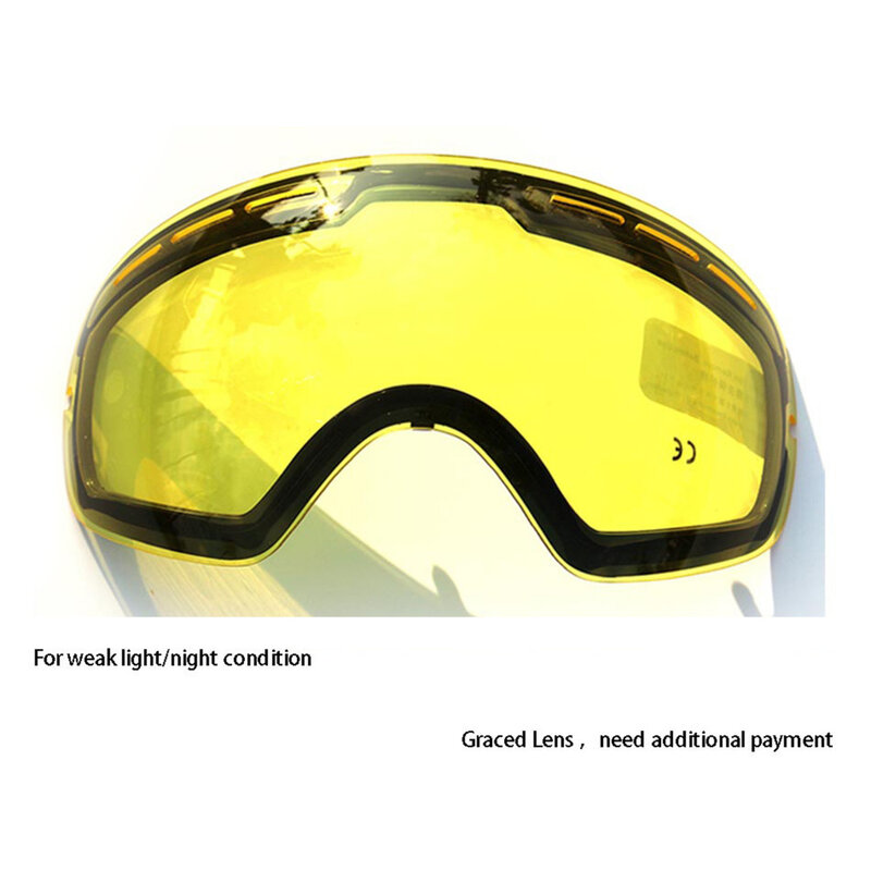 Kacamata Ski Lensa Silau Ganda COPOZZ Kacamata Ski Profesional Terpolarisasi Dapat Digunakan Bersama dengan Kacamata Lainnya