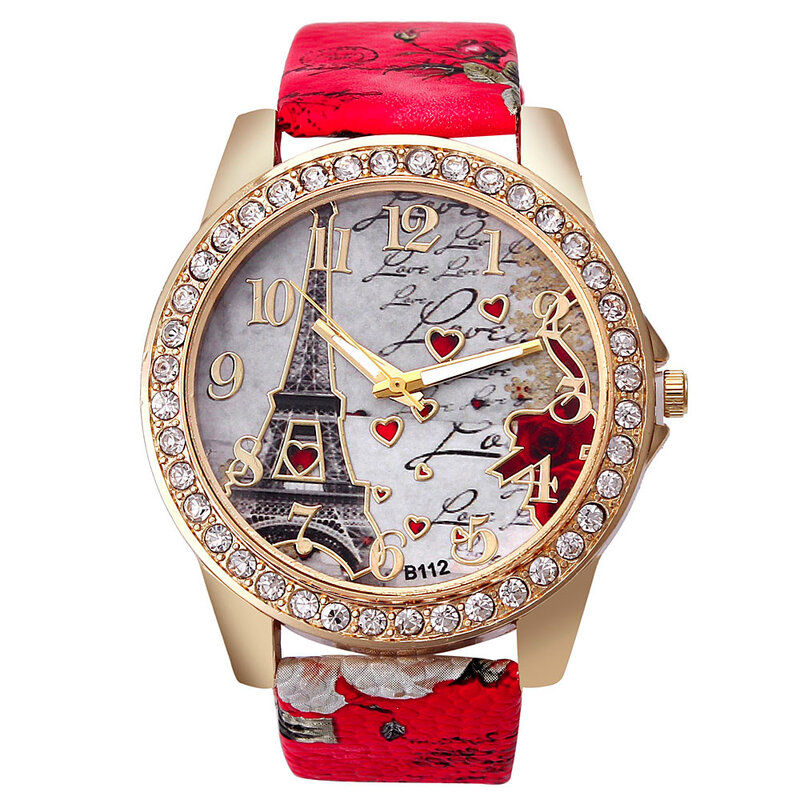 드롭 선박 새로운 빈티지 파리 에펠 탑 여성 쿼츠 시계 여자 여자 숙녀 학생 캐주얼 손목 시계 relojes