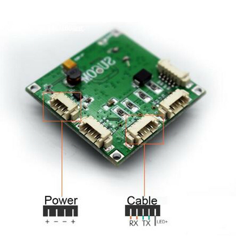 Módulo PBCswitch Mini, tamaño de 4 puertos, interruptores de red, placa Pcb, mini Módulo de interruptor ethernet de 10/100Mbps, OEM/ODM, hub ethernet