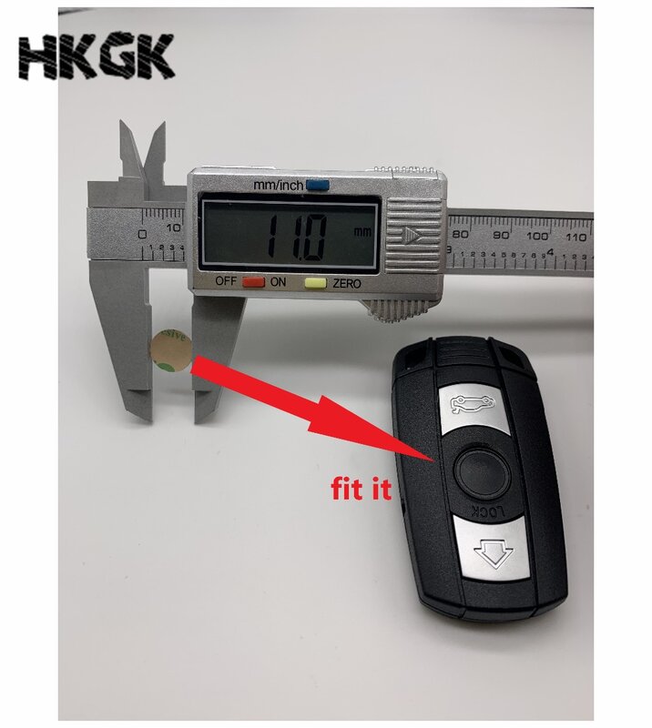50 sztuk/partia 11mm zdalnego brelok zdalnego odznaka Logo naklejki godło dla BMW 3 serii 5 serii 7 serii X3 X4 X5 X6 kluczyki logo