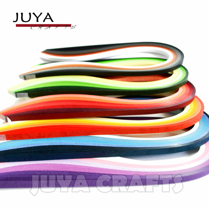 JUYA 종이 퀼링 30 가지 음영 색상, 길이 390mm, 너비 3/5/7/10mm, 스트립 총 600 개, DIY 종이 스트립, 수제 종이 공예