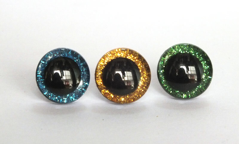 3 Mischfarbe 16mm/18mm/20mm/25mm Runde Kunststoff Klar Spielzeug Augen + glitter Vliesstoffe + Harte Washer-30pcs/lot