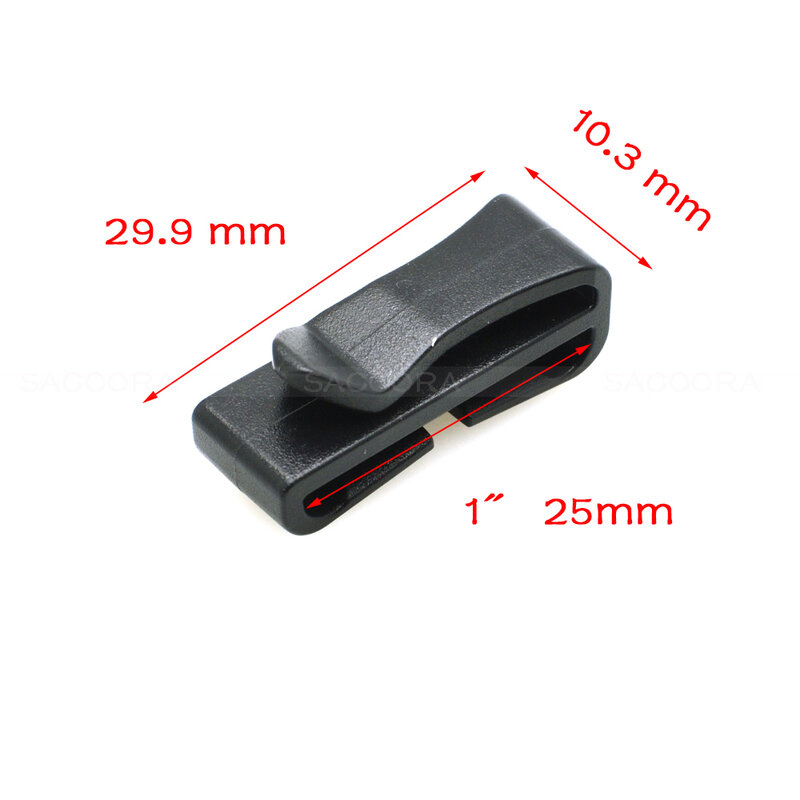 10pcs/pack Quick Slip Keeper Buckle clip Slider Black For Molle Tactical backpack Adjusting strap webbing 20/25/32/38/49mm