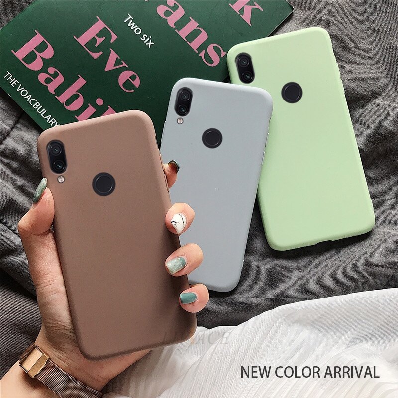 Matte Silicone Phone Case para Huawei, Candy Color Cover para Honor Play, 8X, 10X, 8A, 8C, View 20, v20, 8, 9, 10 Lite, 7x, 7s, 7a, 7c, pro, V10