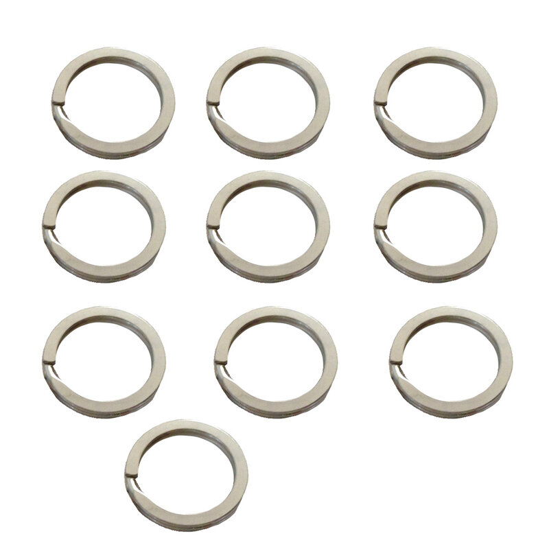 10pc 316 aço inoxidável esporte água chaveiro anel rachado loop 2mm anel rachado para acessório bcd