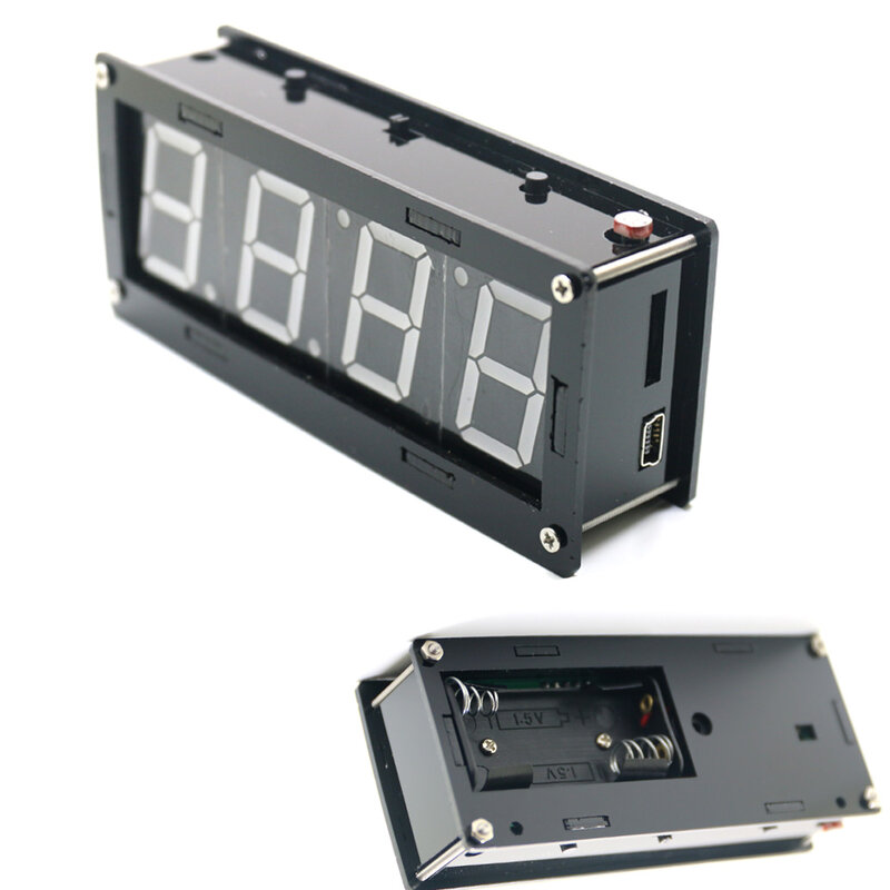 Elektronische Diy Kit Hoge Precisie DS3231 1 Inch Digitale Buis Klok Kit 4-Digit Display Met Case Diy Kit elektronische