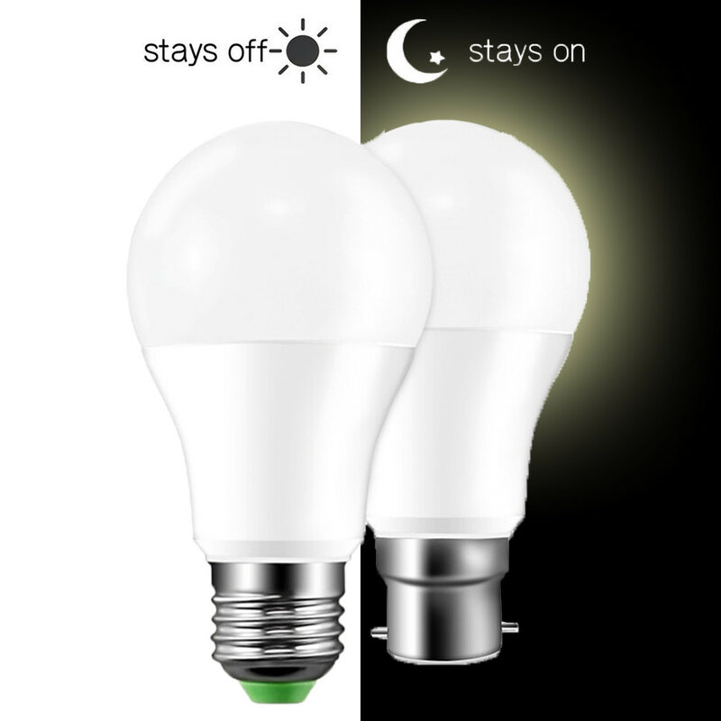 Ampoule LED Crépuscule à Foster pour la maison, lampe à capteur, lumière de jour et de nuit, IP44, 10W, 15W, 220V, 110V, B22