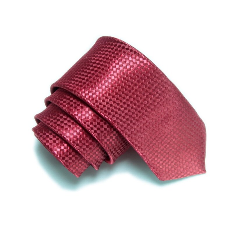 Cravate Slim pour hommes, plaid en Polyester solide, 2022