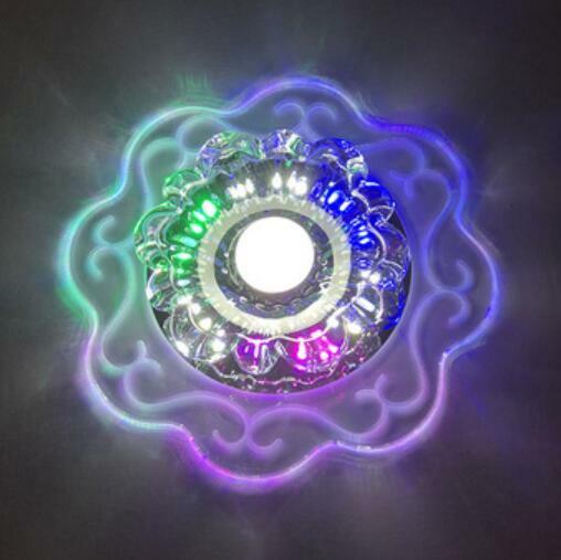 مصباح سقف كريستالي LED ، تصميم زهرة زرقاء ، منتج جديد وحديث ، موفر للطاقة ، ثريا عصرية