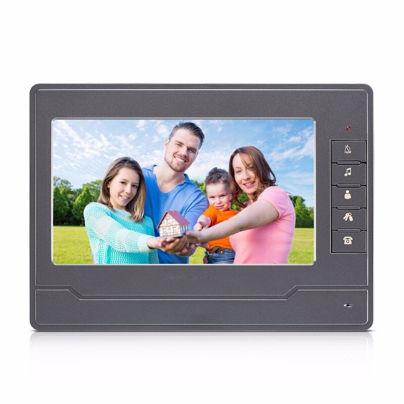 7 inch Monitor Video Door Phone Doorbell system Video Intercom Kits with Electric Lock + Power control + exit for Home villa
