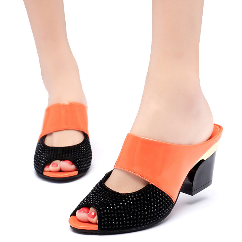 Karinluna 2019 할인 여성 샌들 플립 플롭 도매 하이힐 여름 샌들 여성 신발 여성 파티 날짜 슬리퍼