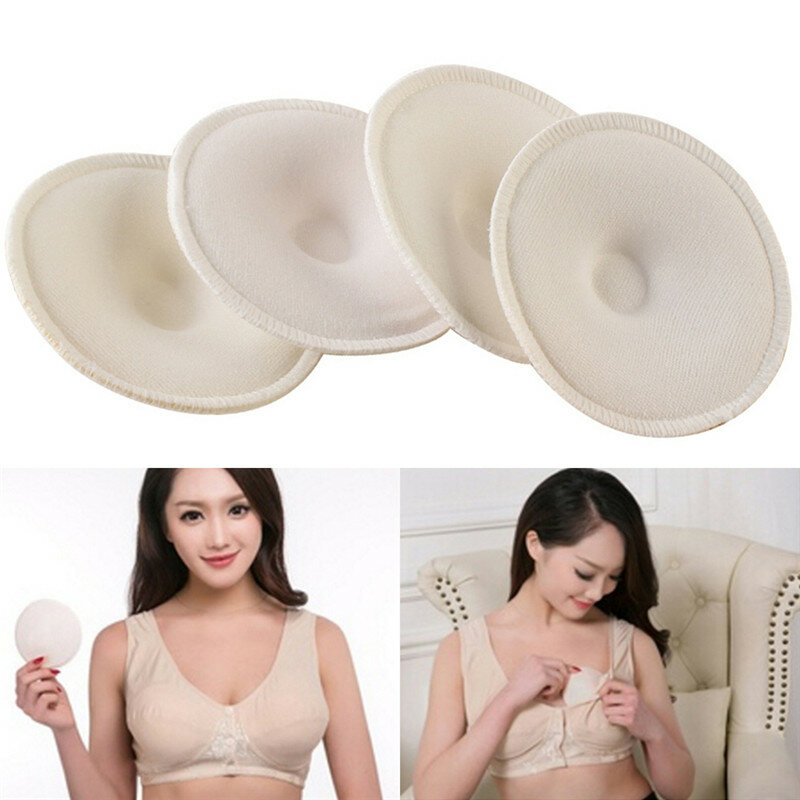 8ピース/ロット白ソフト脱脂綿洗える再利用可能な授乳乳房看護パッド卸売