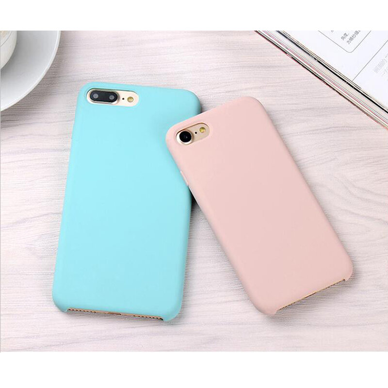 Original Copy Have Logo Silicon Case For iPhone 8 7 6 6s Plus X r s MaxPhone Bags Cases Cover For Apple iPhone X 10 Retail Box