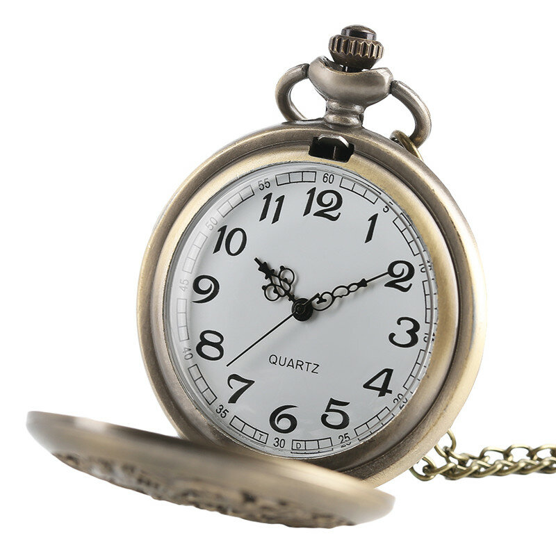 الرجعية نصف هنتر الجوف التنين و فينيكس تصميم قلادة الرجال النساء ساعة جيب سلسلة موضة كول ساعة الأطفال هدية reloj