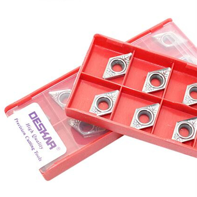 10Pcs/Box DESKAR DCGT070204-AL K10/DCGT11T304-AL K10/DCGT11T308-AL K10 Carbide inserts For Aluminum，Free shipping