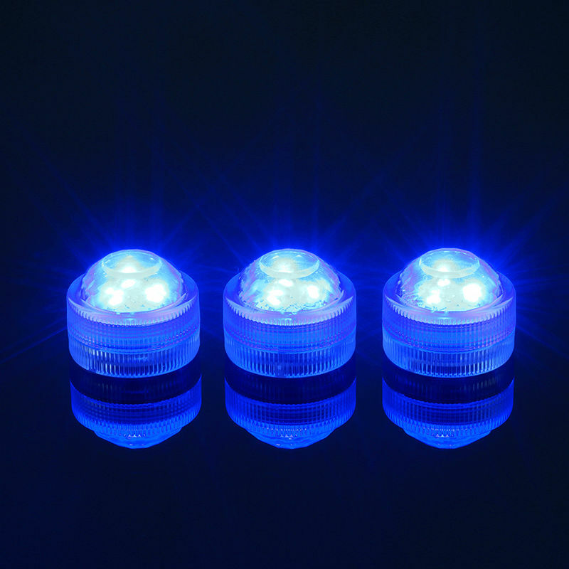 Luces LED sumergibles impermeables, suministros de boda Multicolor, 10 piezas