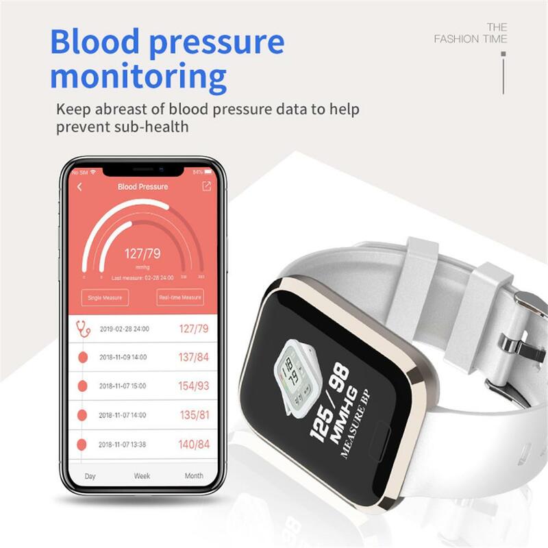 P30 pulsera inteligente Bluetooth recordatorio de llamadas reloj 1,3 pulgadas Frecuencia Cardíaca control de la presión arterial rastreador de Fitness para Android Ios