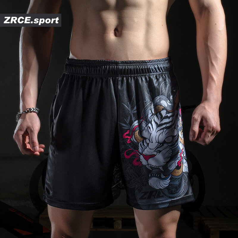 ZRCE Shorts Men Fashion Summer Beach Causal Fitness 3d Print Shorts Brand Clothing Loose Fashion Mens Pattern Funny Trousers