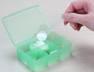 صندوق دواء ستة صغيرة صغيرة دورة الختم المحمولة علب حبوب الدواء الحاويات حبوب منع الحمل صندوق تخزين السفر contador شفافة