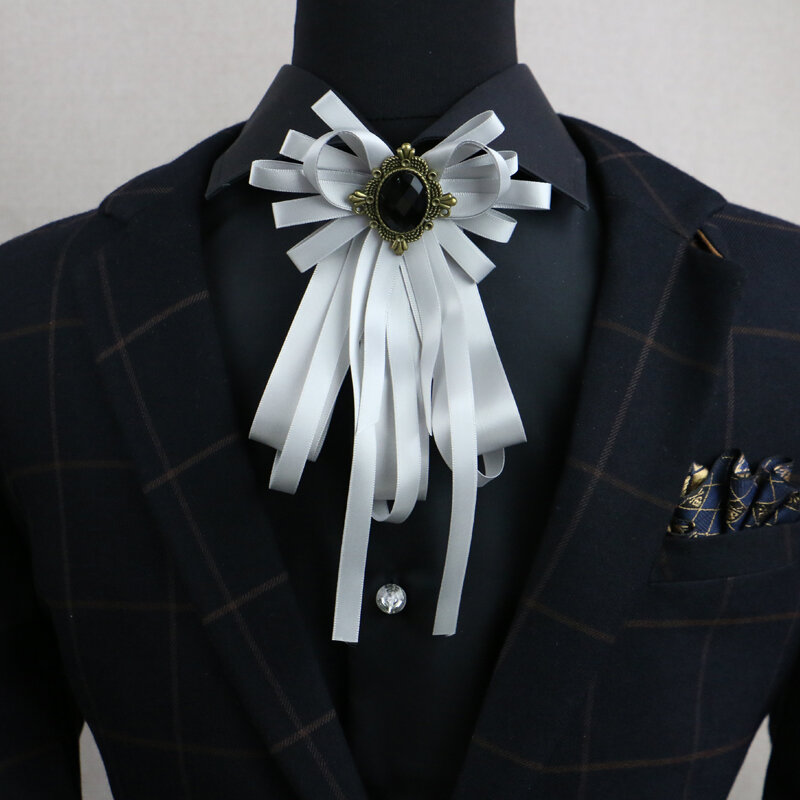 무료 배송 패션 남성 남성 수제 빈티지 영국 학교 유니섹스 옷깃 핀 칼라 셔츠 넥타이 액세서리 머리 장식