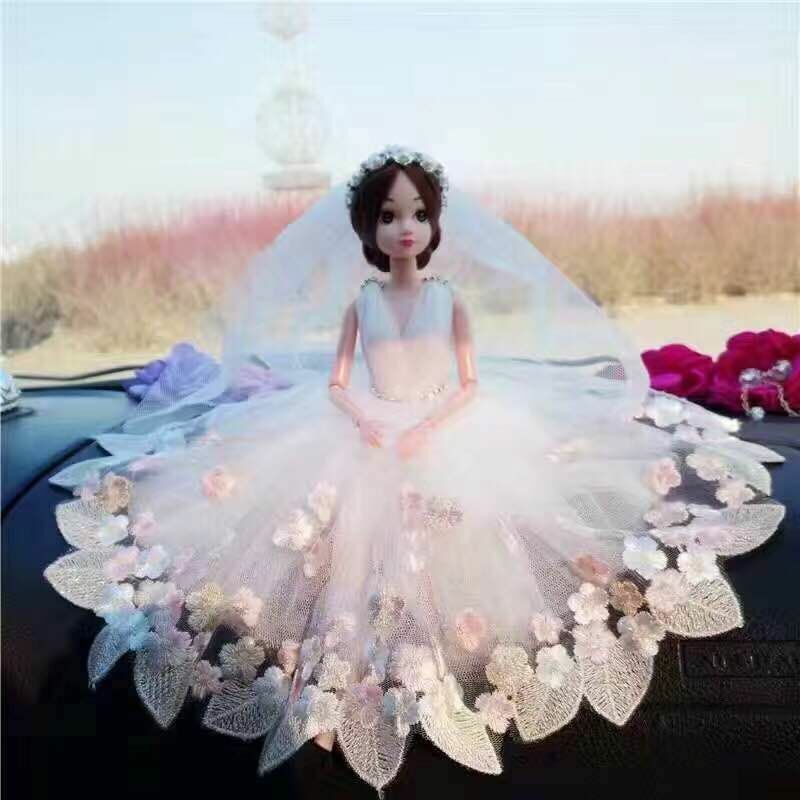 Кукла + платье + вуаль/роскошный кружевной большой белый свадебный наряд для невесты модный наряд Одежда Аксессуары для Kurhn Barbi 022001
