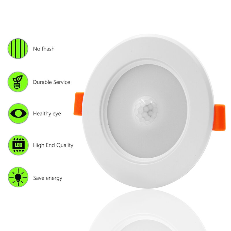 ИК-датчик движения DONWEI, 5 Вт, светодиодный потолочный светильник, Автоматическое включение/выключение, для гостиной, кухни, коридора, лестницы, подвала