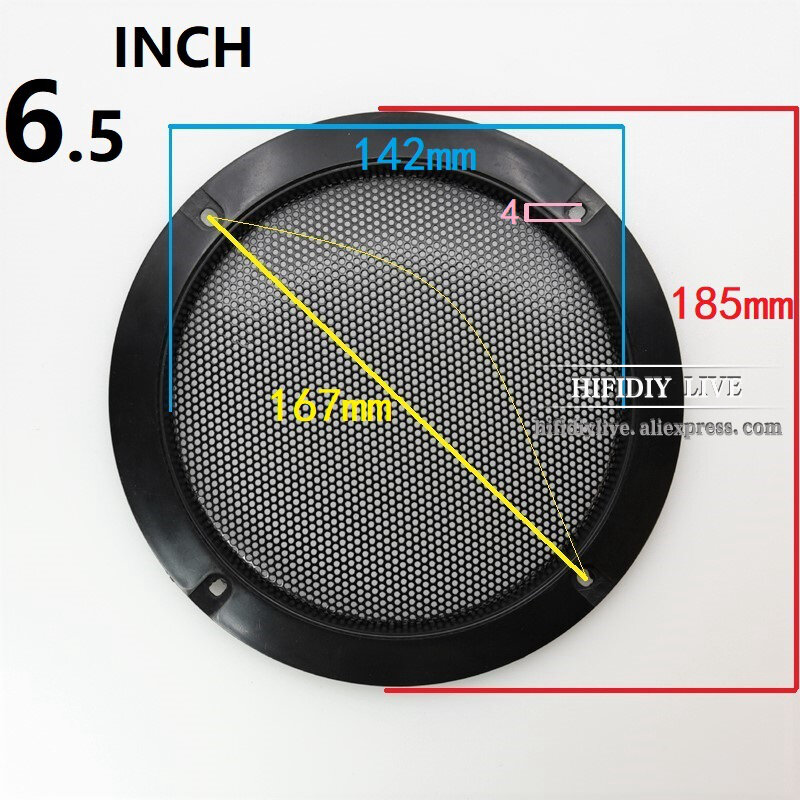 HIFIDIY LIVE 4 5 6 8 10 inch Speaker Net Cover High-grade Car home mesh enclosure speakers Plastic Frame Metal iron wire grilles