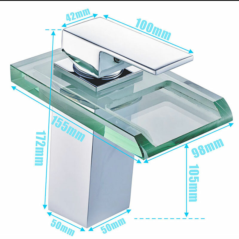 ROVATE LED bateria umywalkowa mosiądz wodospad zmiana kolorów temperatury łazienka Mixer Tap Deck Mounted umywalka krany szklane