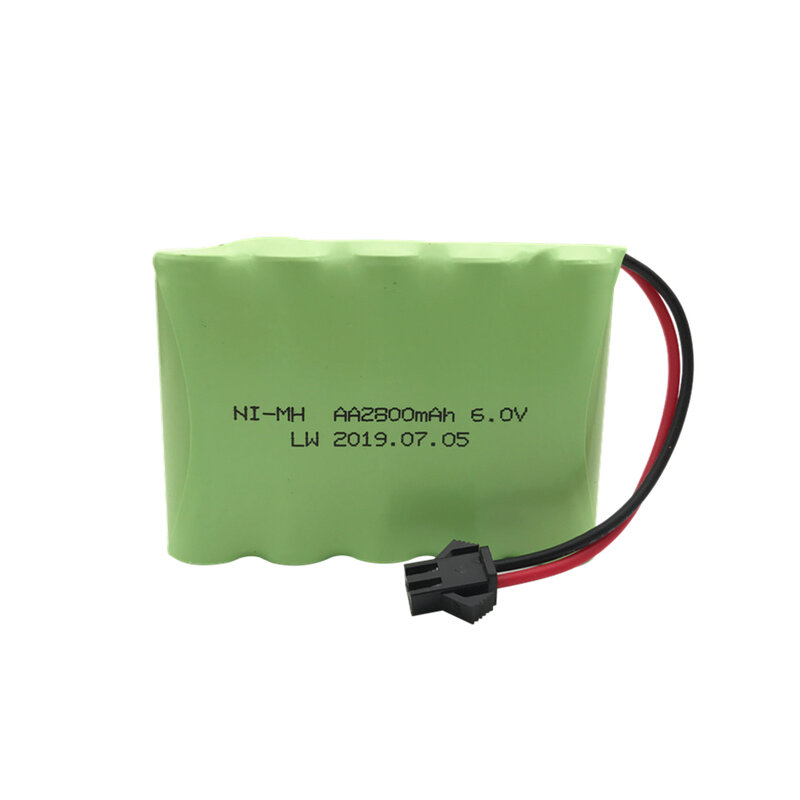 6V 2800mah NIMH NI-MH Battery Pack With Charger For RC Toy Car Boat GUN TANK Truck Trains RC Toy Model 6V Ni-MH Battery AA