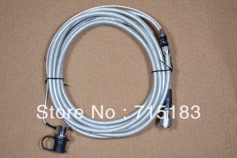 Nagoya RC-5MS 5 Meter Coaxial Extend Cable(Silver) SO239 to PL-259 for Mobile Radio