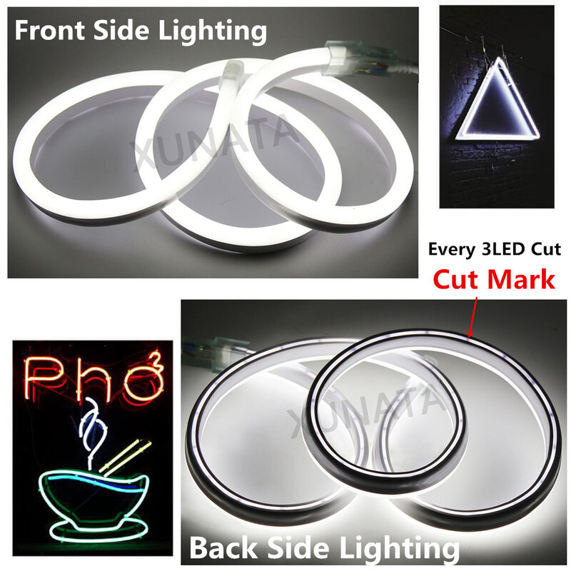 Neon Licht Dc 12V 24V Waterdichte Smd 2835 120 Leds/M Led Strip Flexibele Tape Lint Neon teken Night Lamp Voor Home Decor