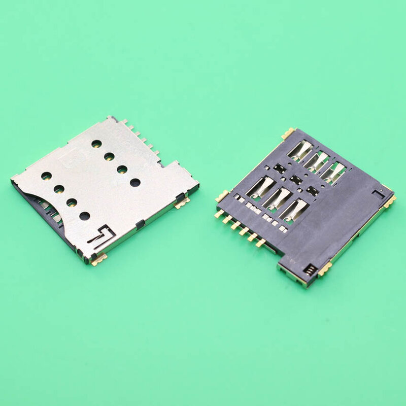 10pcs SIM card slot Micro SIM 6P 6-Pin kaarthouder adapter verbinding gebruik voor telefoon zelf push Type