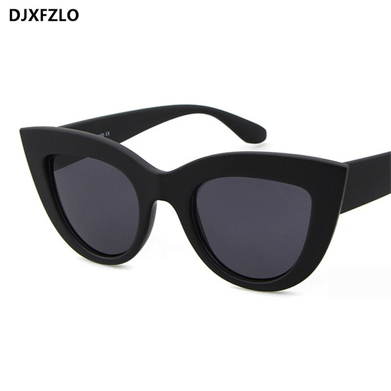 Gafas de sol de estilo Retro para mujer, lentes de sol a la moda, de diseñador de marca, Estilo Vintage, Ojo de gato, color negro, UV400, 2019